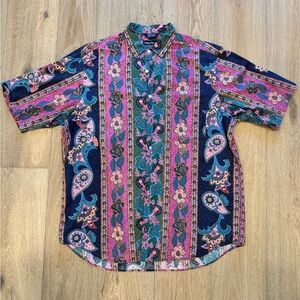 Vintage Nautica L Short Sleeve Button Down